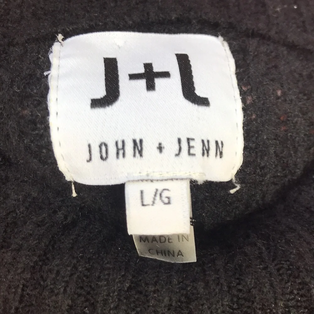 Revolve John + Jenn Black Varsity Stripe Mock Neck Sweater - Picture 7 of 13